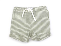 Name It oil green striped shorts